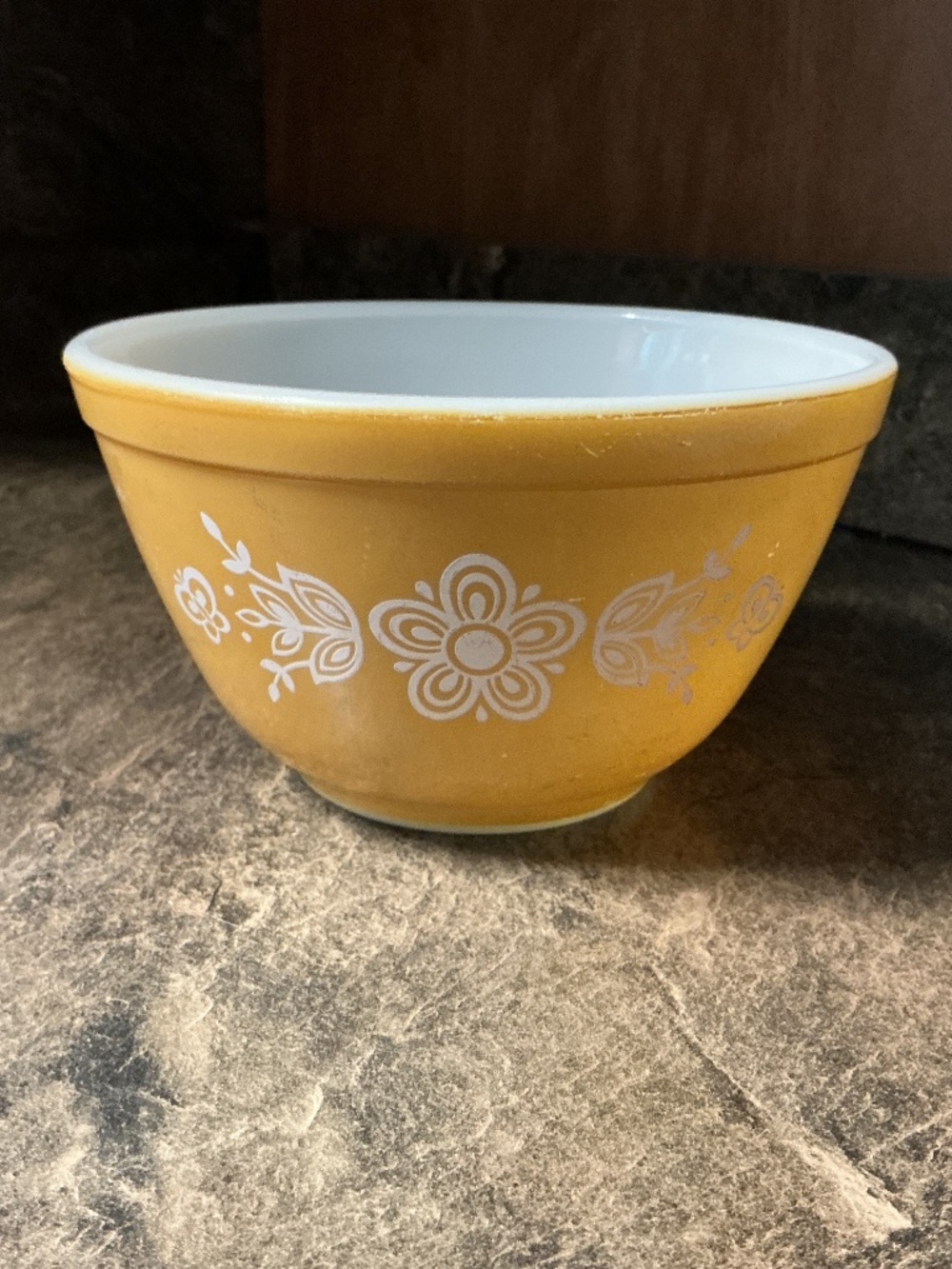 Vintage Pyrex Butterfly Gold Mixing Bowl